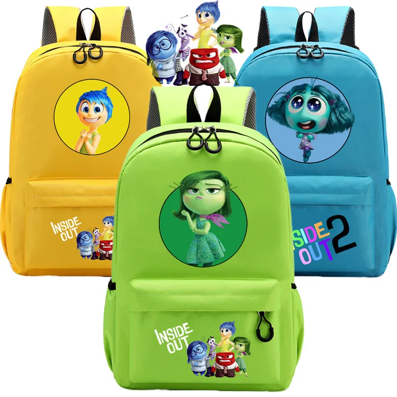 Disney Inside Out 2 Backpack Student Supplies Children\'s Cartoon Large Capacity Bags Stationery Back To School Kids Gifts