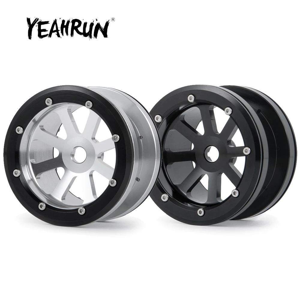 

YEAHRUN 4Pcs 2.2 inch Aluminum Alloy Beadlock Wheels Rims for Axial Wraith 90018 TRX-4 1/10 RC Crawler Car Truck Upgrade Parts