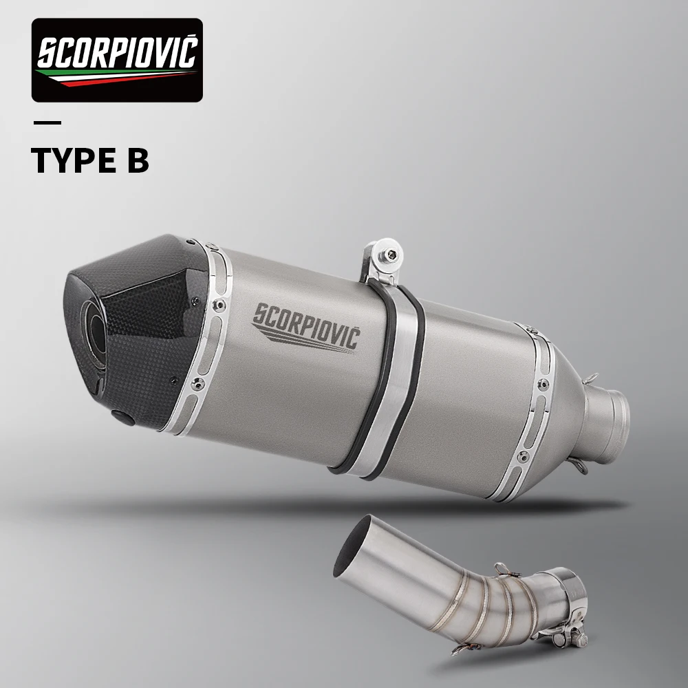 Motorcycle exhaust pipe modification MAXSYM400 stainless steel middle section connection tail section system kit - Image 6