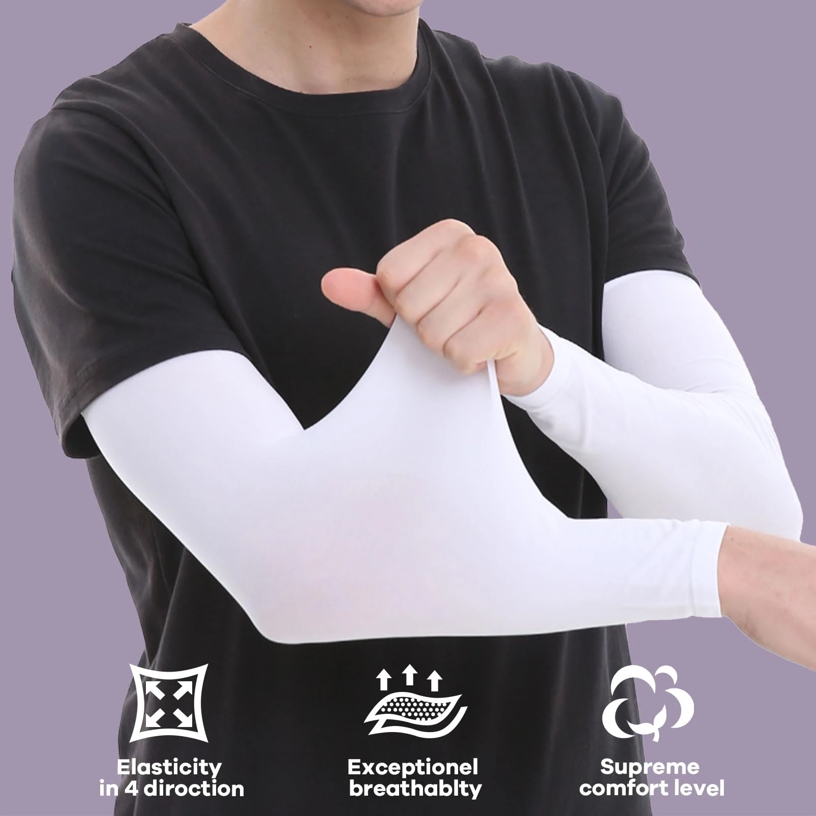 1/2Pcs Unisex Cooling Arm Sleeves Cover Sports Running UV Sun Protection Outdoor Men Fishing Cycling Sleeves for Hide Tattoos