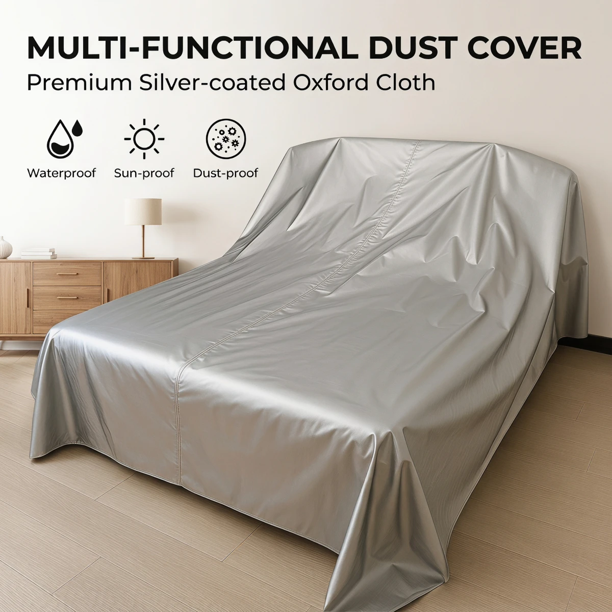 Waterproof and Sunproof Furniture Bed Sofa Dustproof Cover Decoration Refrigerator Washing Machine Rain Cover Sunshadecovercloth