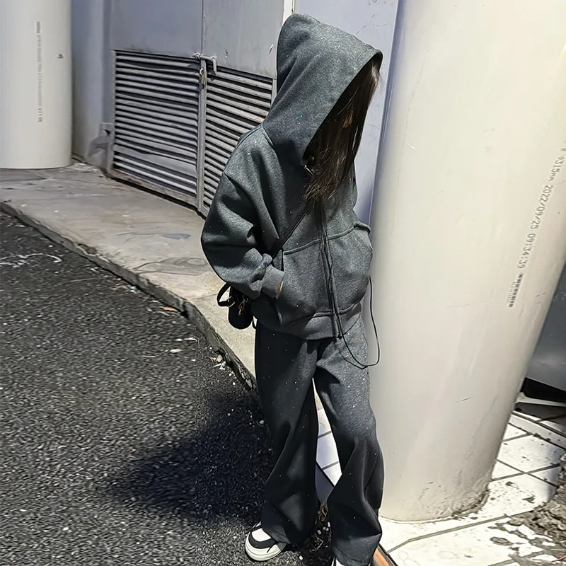 Baby Girl Clothes Suit Spring Suit 2024 New Style Children's Sportswear Children Hoodie Coat Spring and Autumn Two-piece Set image 4