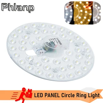 Phlanp PANNELLO ad anello LED Cerchio di luce 12W 18W 24W 36W SMD2835 AC 220V LED quadrato Pannello da soffitto Il pannello lampada circolare Sorgente LED