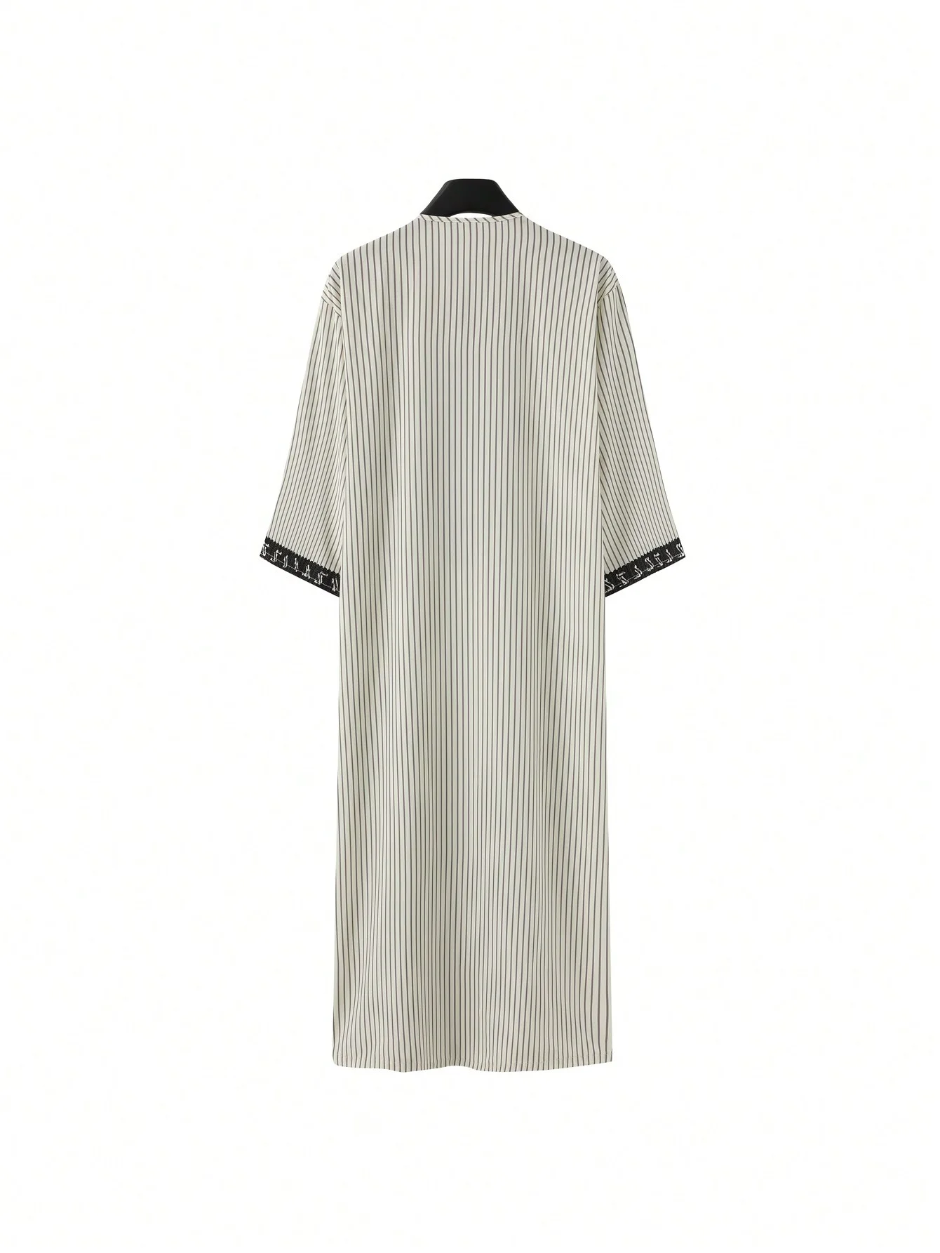 Traditional Middle Eastern Style Muslim Men's Long Robe Retro Embroidered Casual Daily Eid Al Fitr Robe