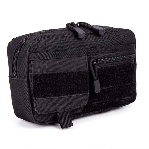 

1000D Nylon EDC Carry Pouch, Multifunctional MOLLE Storage Utility Tool Bag, Horizontal Modular Pocket, Outdoor Waist Pack EMT M