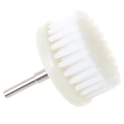 60 mm weißer, weicher, betriebener Bürstenkopf zum Reinigen von Auto-Teppichen, Badewanne, Reinigen von Stoff, Sofa, Teppich, Leder, Innenraum