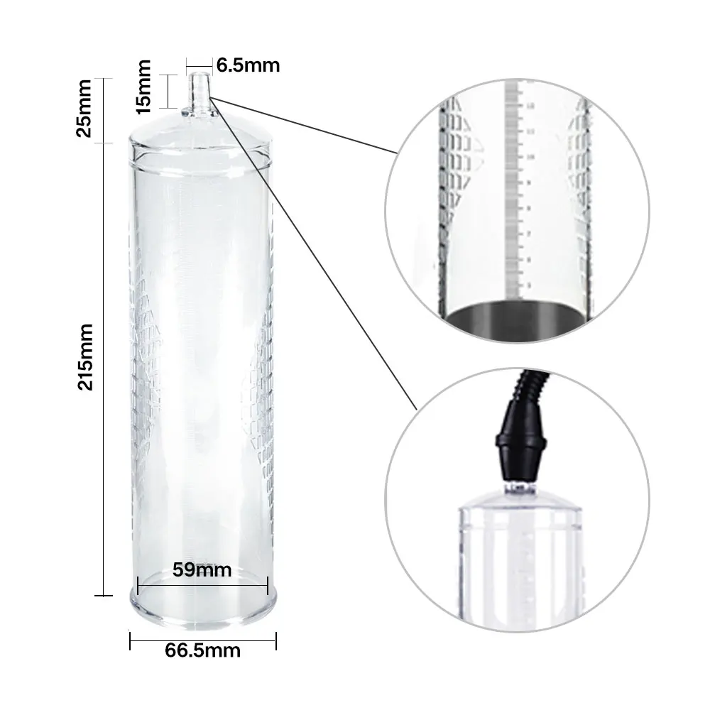 Accessories For Penis Pump Cylinder Penis Extender For Men Penise Enlargement Vacuum Pump Cover Replacement Sleeve Flask Part