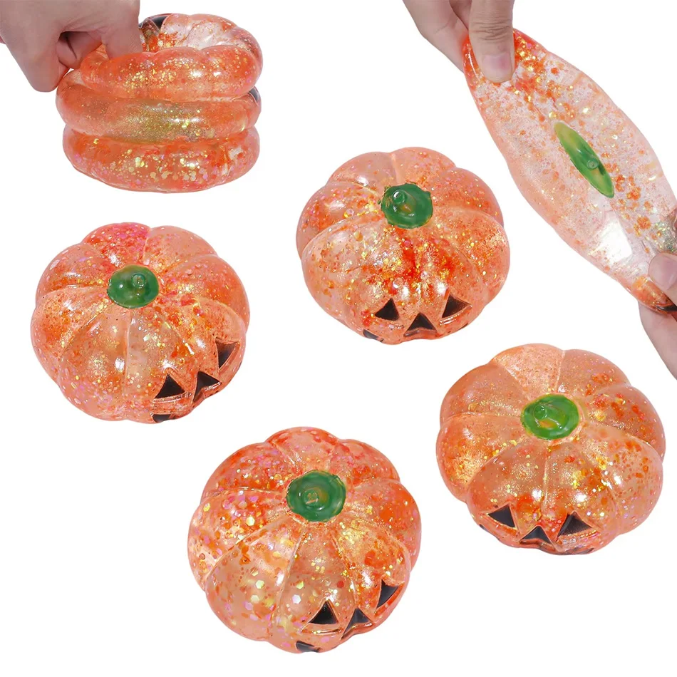 Glitter Pumpkin Squishy Balls – detail image 2