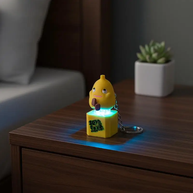 Cartoon-Bananen-Tastatur-Clicker Fidget-Spielzeug LED-Tastenkappe Schlüsselanhänger Stressabbau-Fingerspielzeug Entspannungsspielzeug – Detail 7