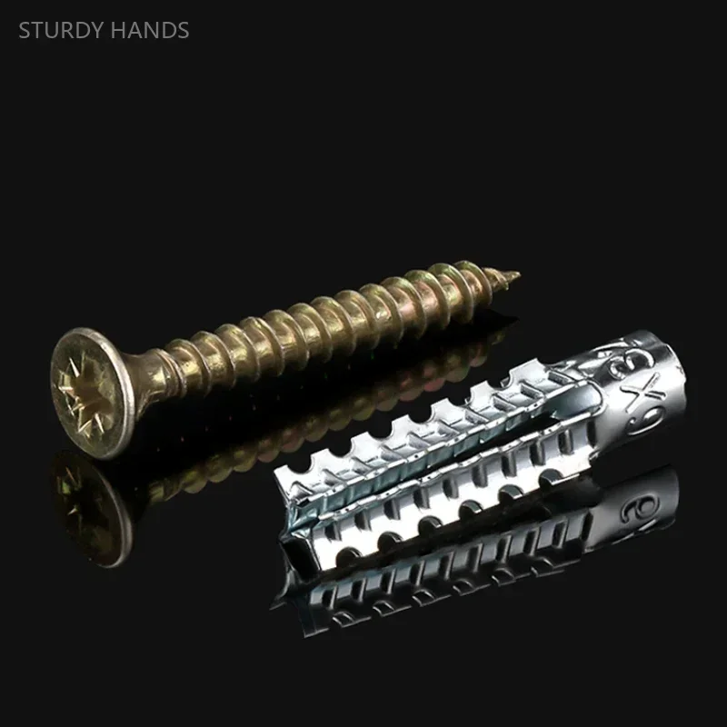 أبو بريص التوسع الترباس ، الكربون الصلب ، الطوب خفيفة الوزن ، جدار الاسمنت ، الطوب جوفاء ، المعادن توسيع الأنابيب المسمار ، 40 قطعة