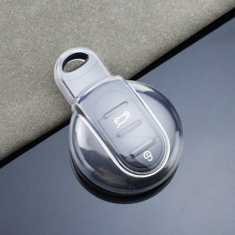 Transparent Car Key Case Holder Smart Remote Fobs Cover for BMW Mini Cooper F54 F55 F56 F57 F60 2015 2016 2017 2018 Shell Fob