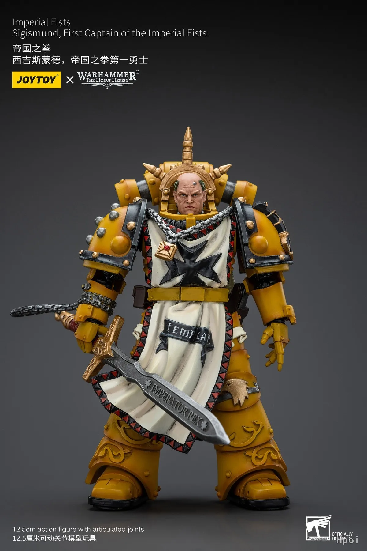 Original JOYTOY Warhammer 40K Imperial FistsSigismund, First Captain of The Imperial Fists  Scale1/18 Animation Figures Model