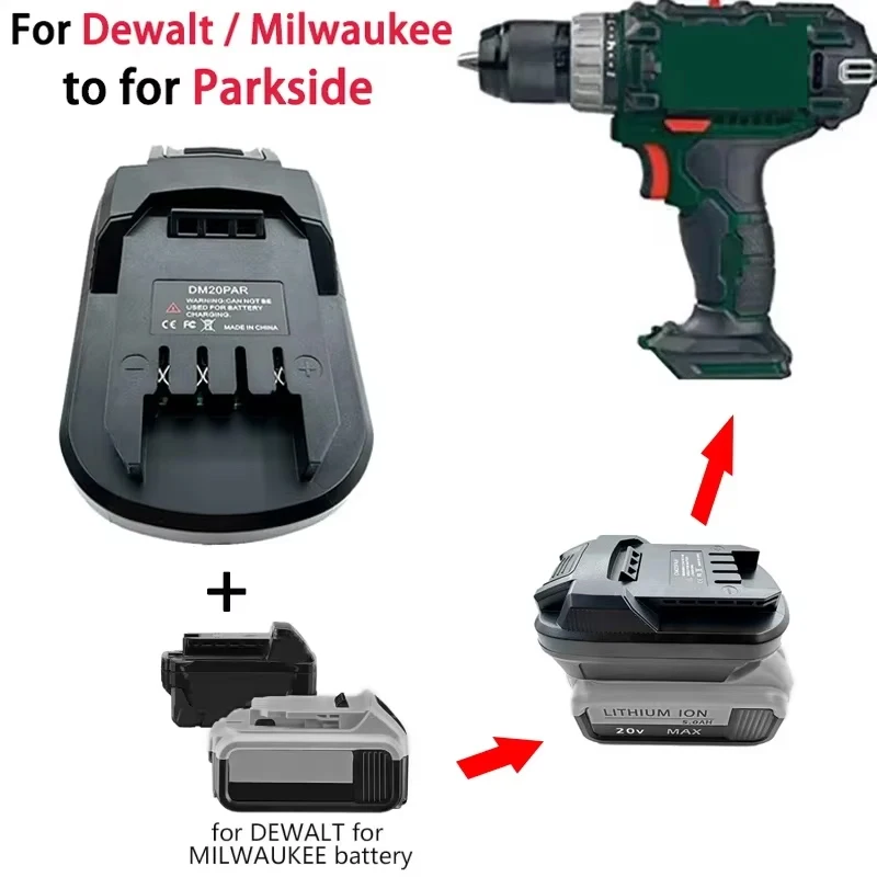 Adapter Converter For Makita/Dewalt/Milwaukee/Bosch 18/20V Li-ion Battery to for Parkside 20V Cordless Power Drill/Driver Tools