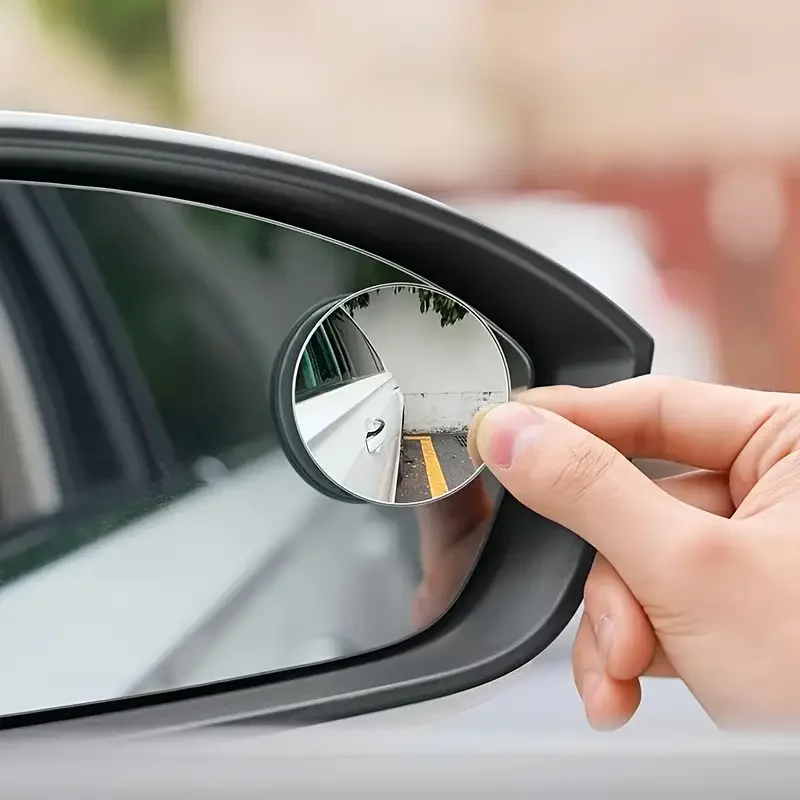 Car Blind Spot Rear View Mirror Wide Angle 360 Degree Adjustable Small Round Mirror Car Reverse Auxiliary Rearview Convex Mirror