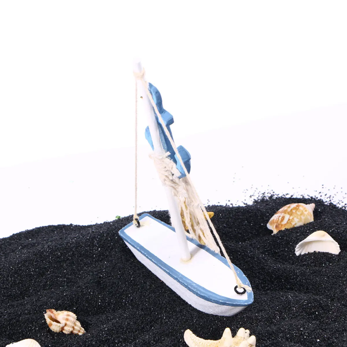 

Handmade Vintage Mediterranean Wooden Ship Retro Sailboat Decorative Nautical Display Centerpiece Home Office Party Decor