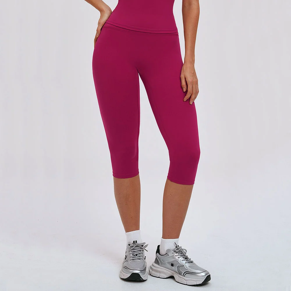 High Waisted Yoga Pants Women's High Elasticity Gym Leggings Push Up Fitness Pants Capri Pants Running Hip Lifting Yoga Pants