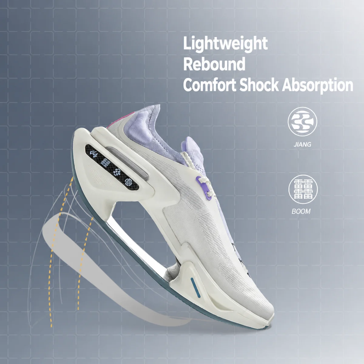 Li-Ning Unisex SHADOW 3 Running Shoes BOOM JIANG Cushion Comfort Sports Shoes LiNing Wearable Anti-Slippery Sneakers ARRV001