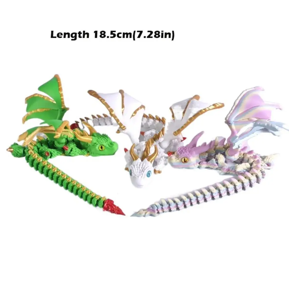 جديد ثلاثية الأبعاد مطبوعة Wyvern التنين مع أجنحة محاكاة نموذج هدية مفصلية التنين تململ التنين سطح المكتب الحلي #6