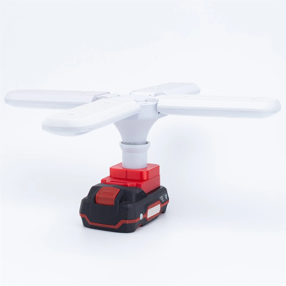 Imagem -05 - Luz de Trabalho Led Dobrável Luz de Trabalho E27 Suporte da Lâmpada para Lid Parkside X20v Bateria de Lítio Luzes de Emergência 30w 45w 60w