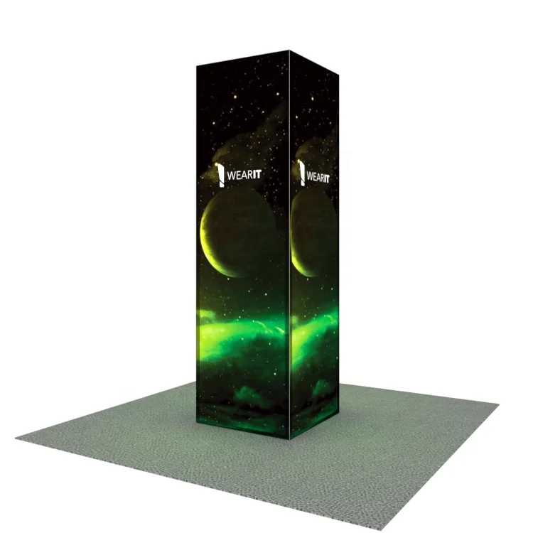 10ft tension fabric stands expo modular led backlit quick assemble advertising exhibition trade show pillar display stand