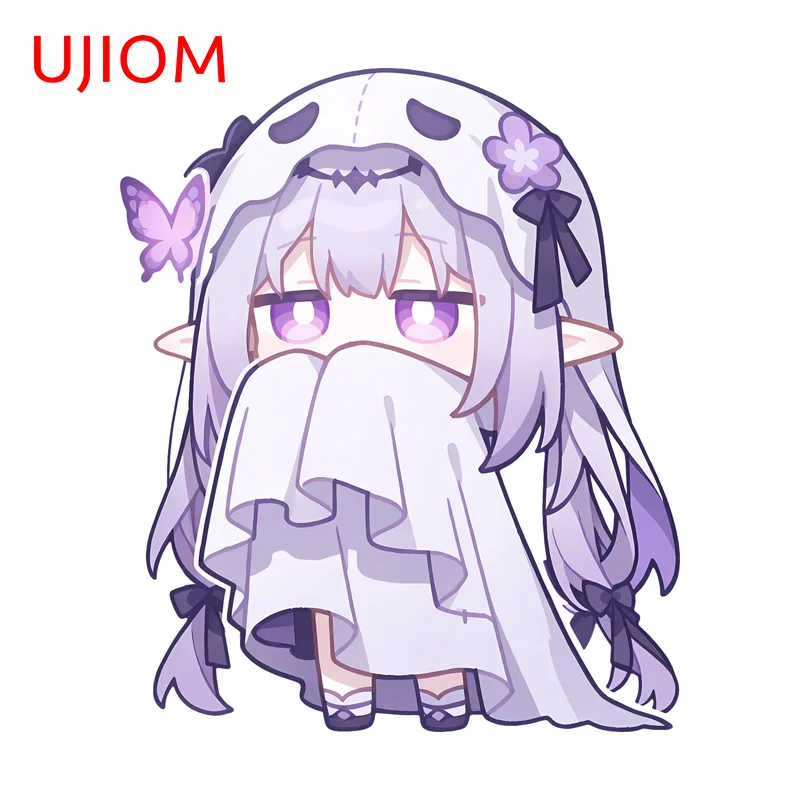 UJIOM Castorice Honkai Star Rail Cute Ghost Wall Sticker Premium Waterproof Adhesive Decal Suitable For Refrigerator Decor
