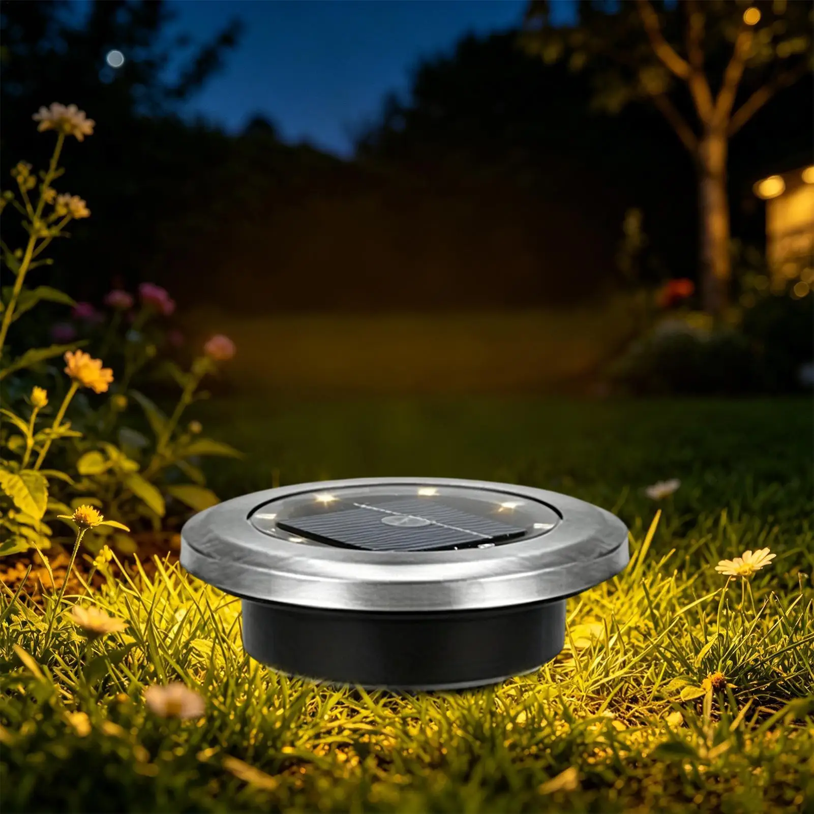 Solar Ground Lights Outdoor 8-Piece Waterproof Warm Garden Decor Solar Garden Lights Outdoor Decor For Lawn Yard Porch Deck