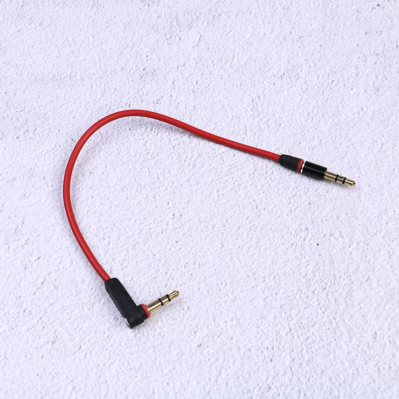 1/2/3/5pcs 3.5mm Short 20cm Jack To Jack Aux Cable Male To Male Stereo Audio Cables Cord 90 Degree