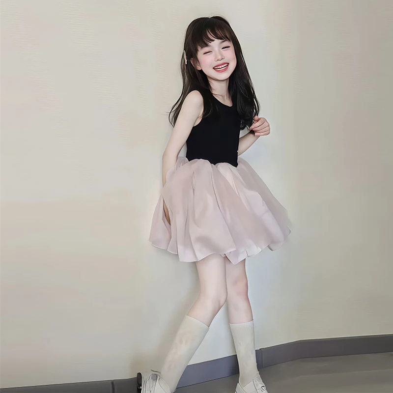 Spot Girls' Dress 2025 Summer New Style Fashionable and Super Beautiful Girl Baby Unique and Beautiful Dress