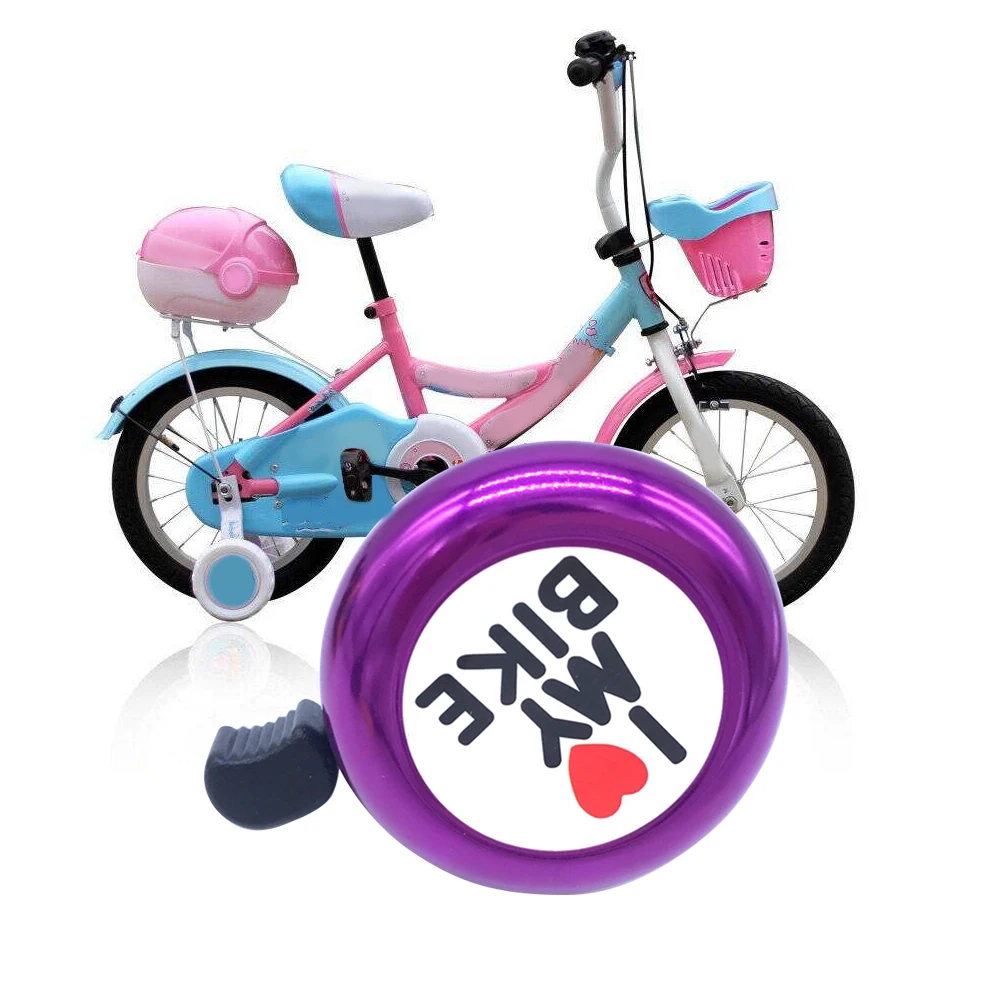 

Bicycle Bell For 22Mm Handlebar Purple Aluminum Crisp Ring Tone Warning Bell Bike Accessory For Mountain Road Bike Riding