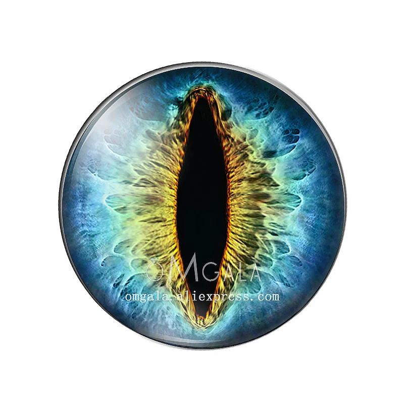 10pcs/lot 10mm/12mm/14mm/16mm/18mm/20mm/25mm Animal Cat Dragon Eyes Handmade Photo Round Glass Cabochons Jewelry Accessories