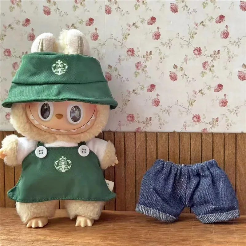 ملابس العمل الزي الملابس ل Labubu دمية صغيرة الوجبات السريعة البطاطس المقلية الهامبرغر موضة ساحة القهوة تأثيري الملابس والاكسسوارات #2