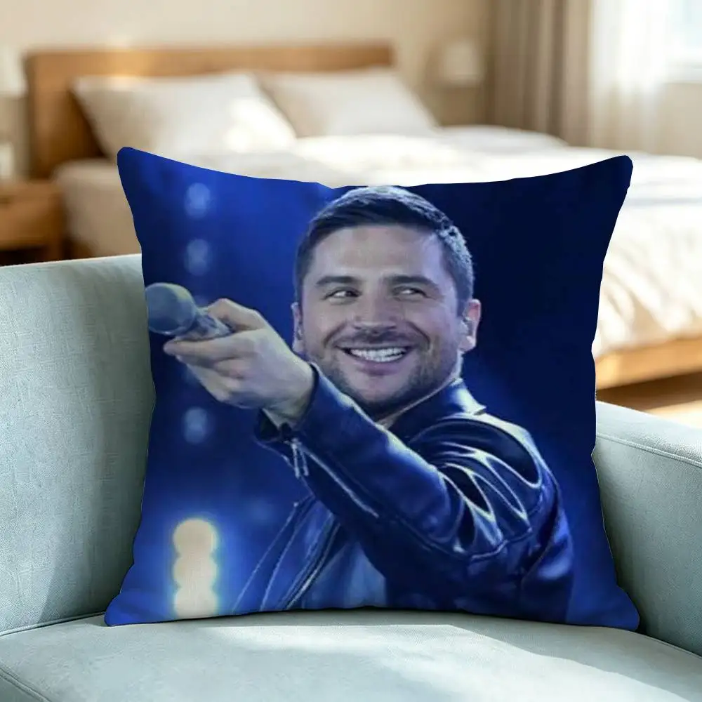 Sergey Lazarev-V S-Singer  Pillow Case Square Double-Sided Sofa Cushion Cover Bedroom Bedside Pillow Gift