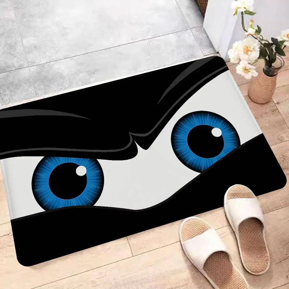 Cartoon Big Eyes Room Mats Retro Multiple Choice Living Room Kitchen Rug Non-Slip Welcome Rug
