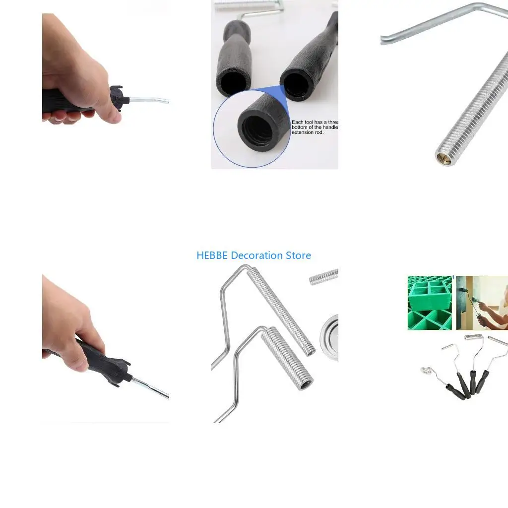 

B0KC Pack of 4 Fiberglass Aluminum Paddles Rollers Set For Smooth Resin Application