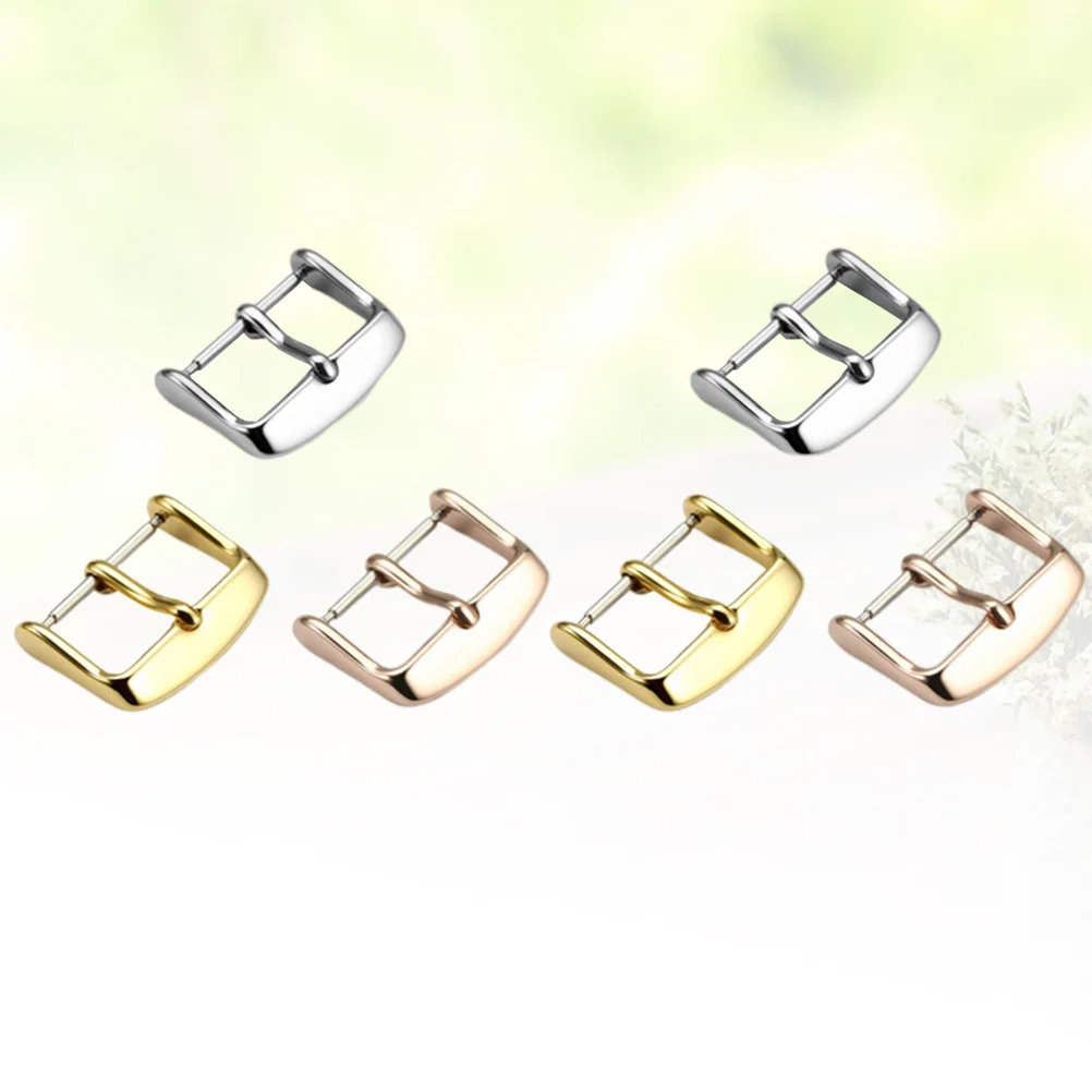 

6pcs 316L Stainless Steel Buckle 22Mm Silver Gold Rose Gold Electroplate Clasp For Watch Band Fine Steel Buckle Durable Watch