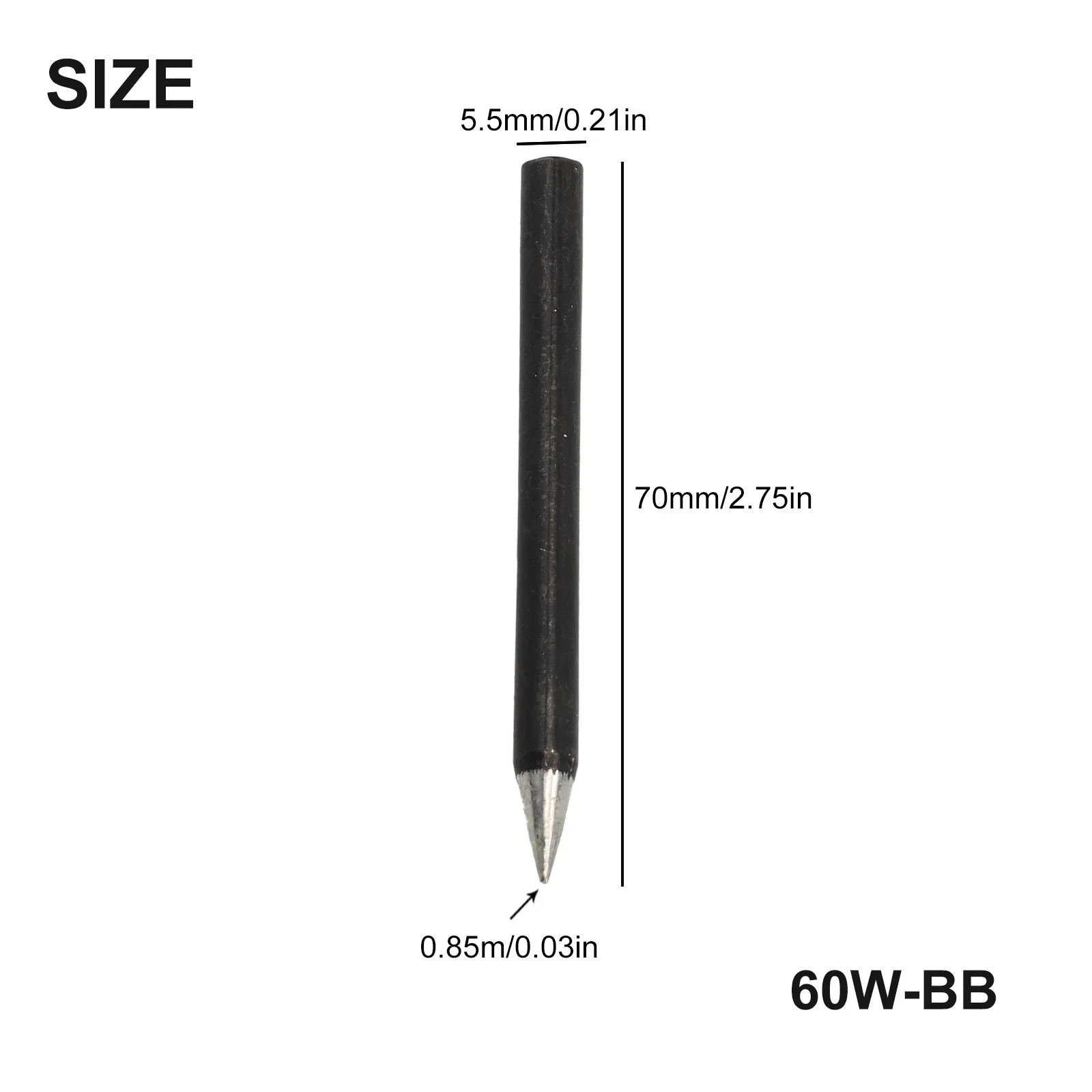 Punte per saldatura con punta per saldatore BB C K 60W testa per saldatore sostituzione della testa per saldatura in rame strumento di riparazione per saldatura a testa di ricambio