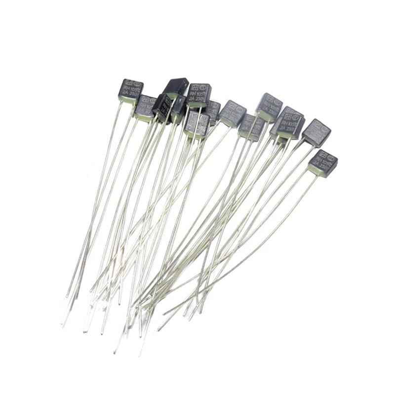 【50PCS】105 115 120 125 130 135 140 145 150 Degree RH cutoff temperature fuse 2A 250V fan motor thermal fuse