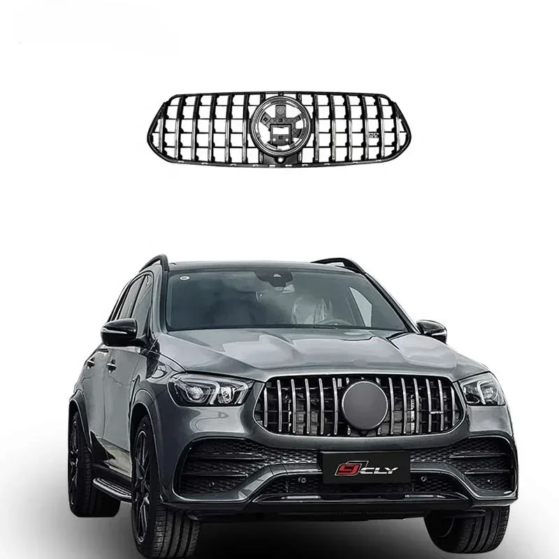 

CLY Auto Grille For 2020 2021 2022 Benz W167 V167 GLE SUV Facelift GLE63 AMG Real GLE63 Grill Front Bumpers Grilles