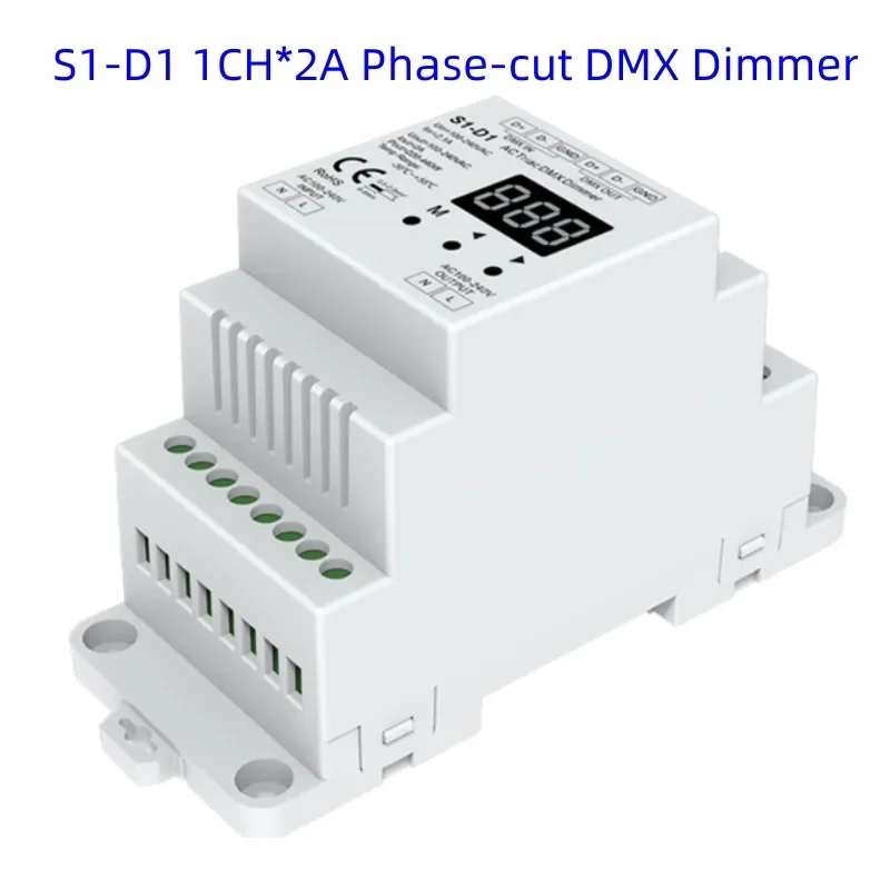 Imagem -03 - Luzes Led Dimmable Lâmpada Triac Dimmer Led Dmx rf S1-d 2ch 1a S1-d1 1ch 2a Sk1 Sk1 1ch 6a Botão Decodificador 110v