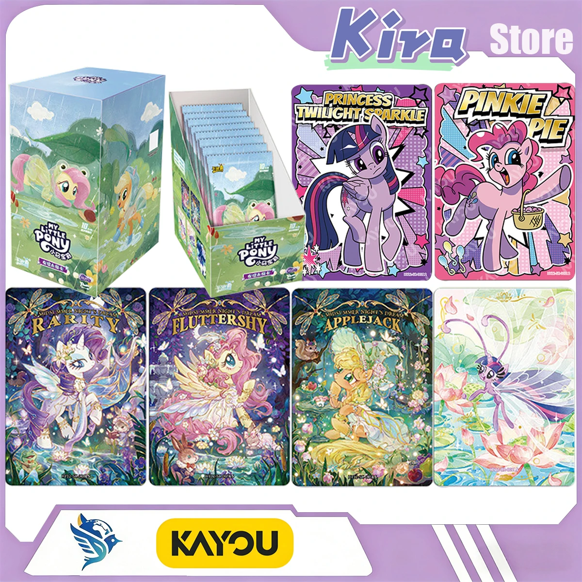 NEW KAYOU Original My Little Pony Shining Moon Booster Pack V12 Collectible Trading Cards Anime Peripheral Surprise Gift Girls