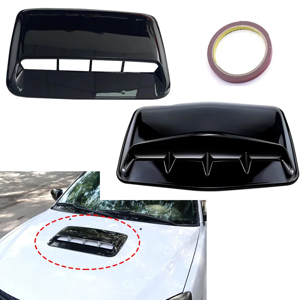 

Универсальный совок капота, вентиляционная крышка 40 см/43 см, автомобильный воздушный поток, декоративная наклейка на впускной капот для модификации автомобиля на плоской капоте