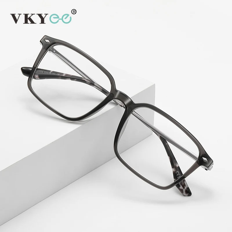 VICKY Classic Minimalist Geometric Square Frame Fashionable Design Men's Anti-Blue Light Glasses Customizable Prescription LS238