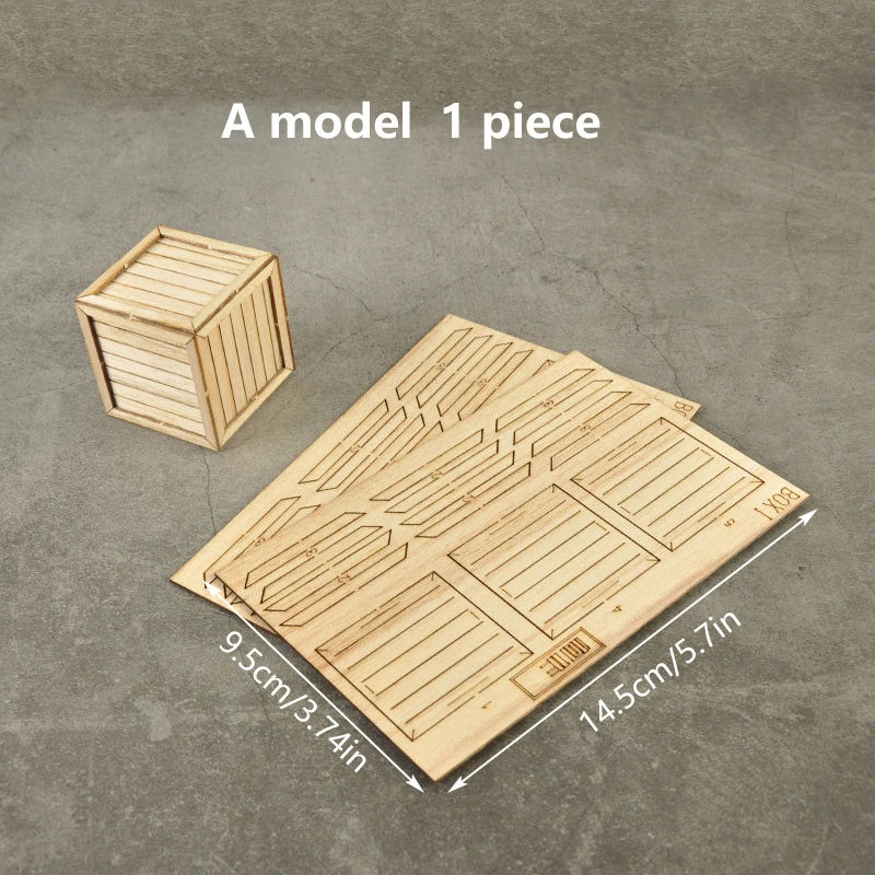 

1:35 Scale Wooden Box/Tray Bracket - DIY Assembly Model | Sand Table Diorama Scene Materials (1Pc)