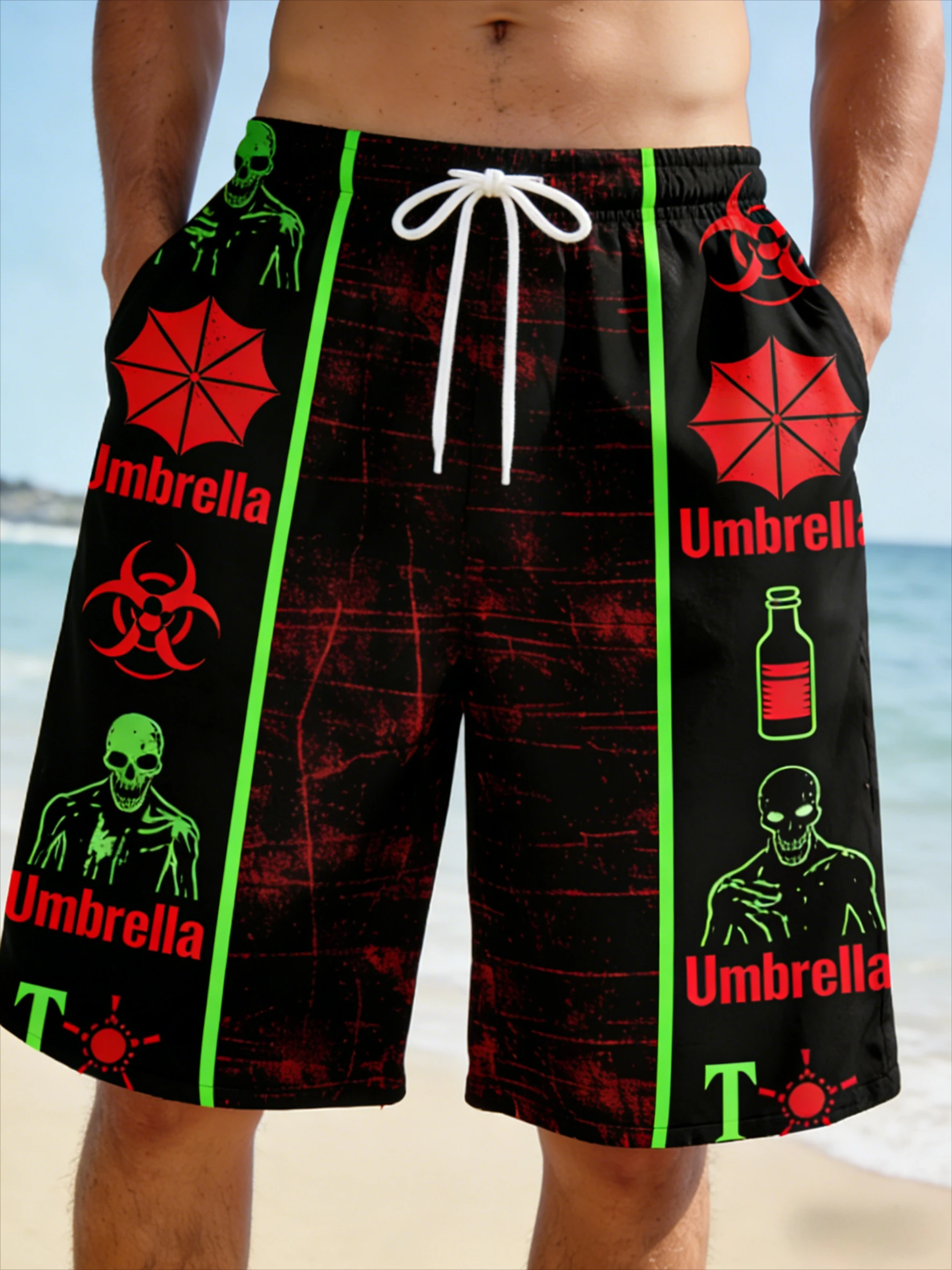 

Спортивные шорты 2026 года, модель Casual, Resident Evil, быстросохнущие и дышащие, подходят для всех сезонов, детские