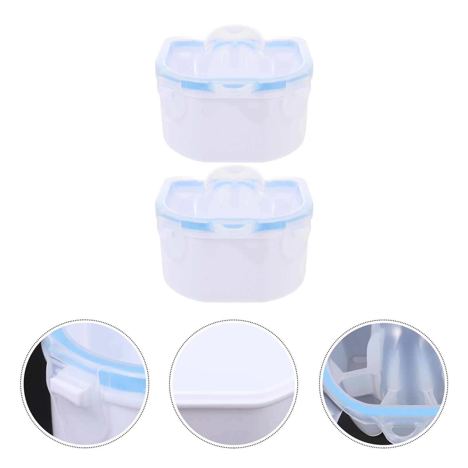 

2pcs Manicure Soak Bowl Double Layer Art Supplies Hand Care Tool Nail Polish Removing Bowl Plastic Spa Bowls Nail Beauty Tools