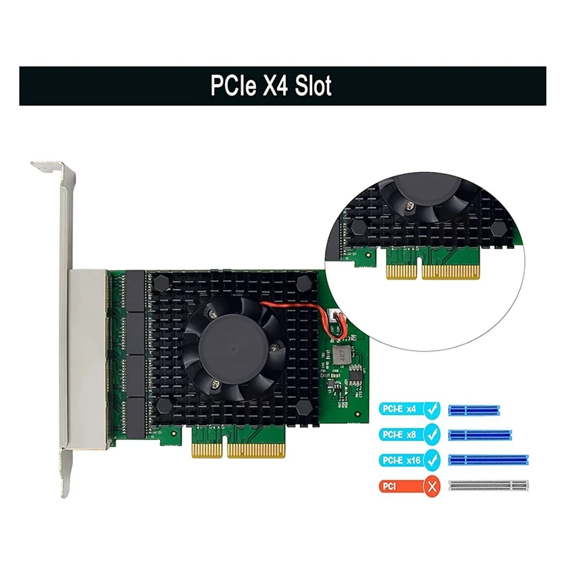 Adaptateur réseau Gigabit Pcie 3.1 2.5Gbe pour Windows 10/11, avec promve ket ket à profil bas