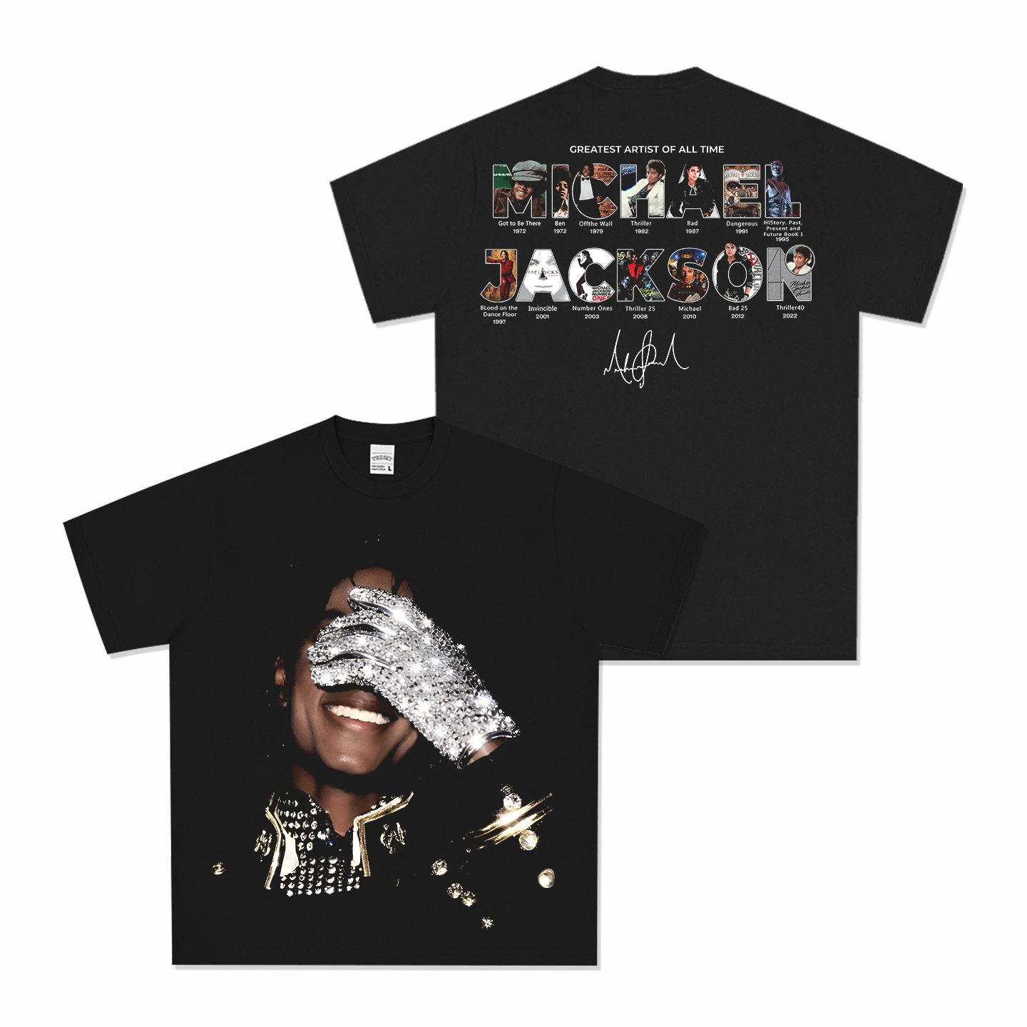 Hot Sale Salute To Michael Jackson Graphic Print T-Shirt Fashion Oversized Women Men Cotton Casual Streetwear Top Summer New Tee