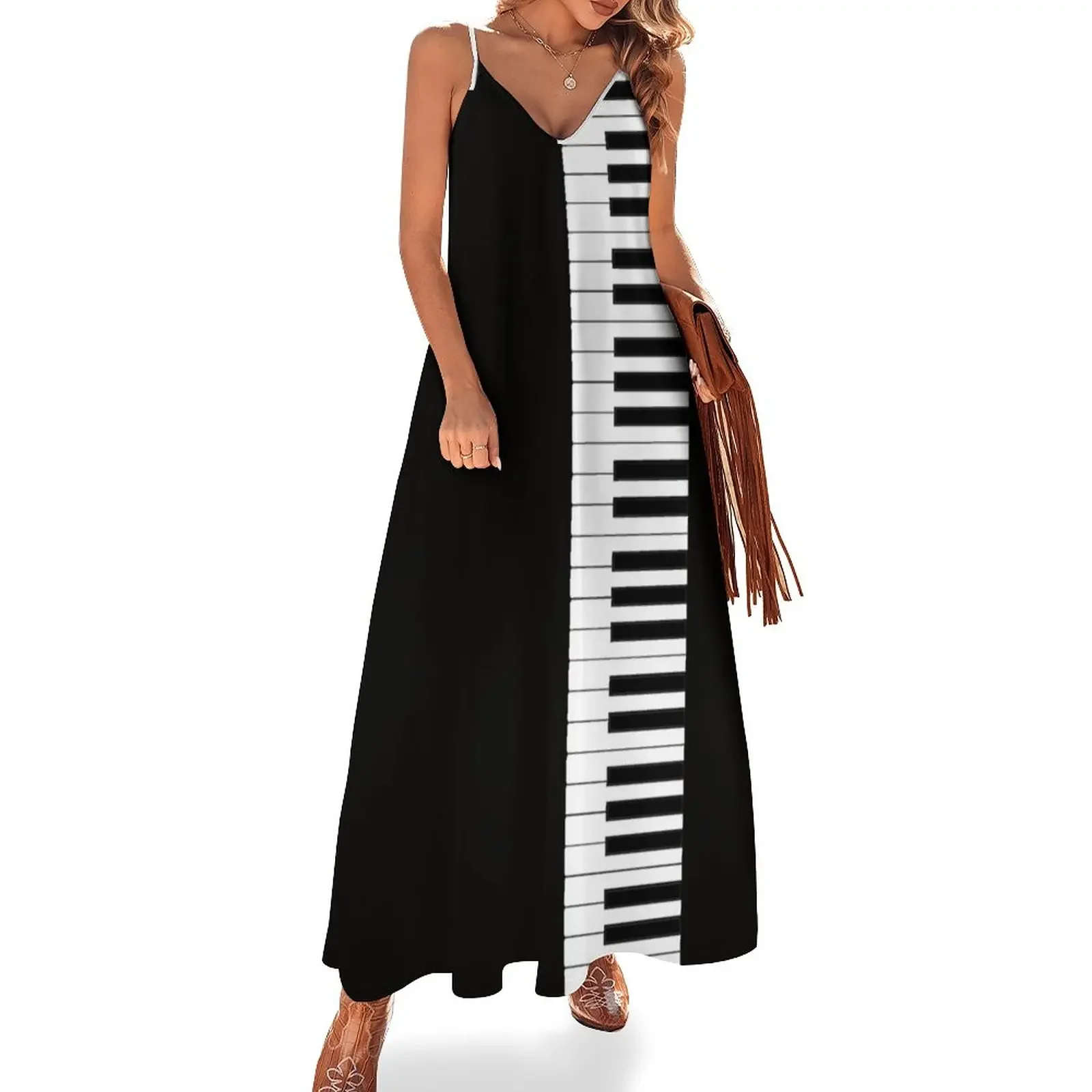 

Piano Keyboard Sleeveless Dress birthday dress dress for women summer Party dresses for pregnant women