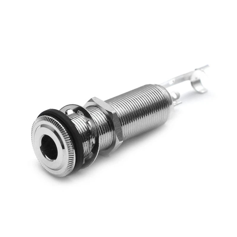 1Pcs 6,35mm 1/4 "Gewinde Zylinder Bass Gitarre Jack Pickup Ausgang Eingang Steckdose für Elektrische Gitarre Zubehör teile – Detail 3