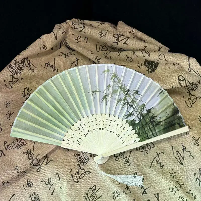 Art And Craft Photos - 1개 접이식 부채 중국풍 빈티지 대나무